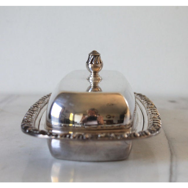 Metal Vintage Onida Silverplate Lidded Butter Dish For Sale - Image 7 of 12