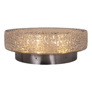Glass Ceiling Light, 1970s For Sale