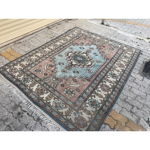 1960s Handmade Anatolian Wool Tribal Wool Rug For Sale - Image 10 of 11