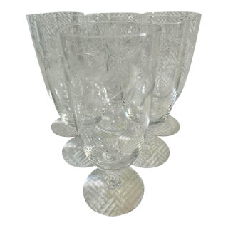 Mid to Late 20th Century Tiffin-Franciscan “Forever Yours” Etched Iced Tea Glasses- A Set of 6 For Sale