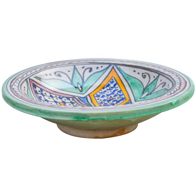 Early 20th Century Colorful Moorish Ceramic Plate For Sale - Image 4 of 8