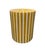 Contemporary Moroccan Resin-Inlay Sunburst Drum Stool or Side Table in Ochre & White For Sale In West Palm - Image 6 of 9