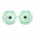 Pair of Vintage Floral Green Pressed Glass Curtain Tie Backs For Sale