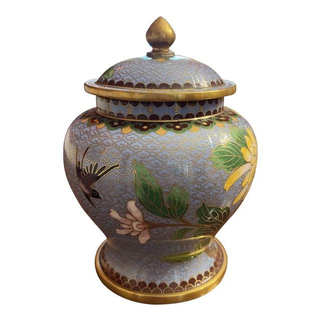 Cloisonné Lidded Jar For Sale
