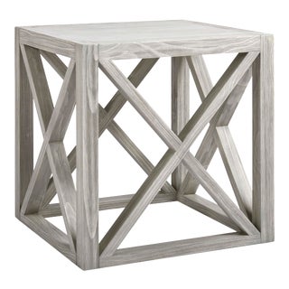 Shoreline Boardwalk End Table, Light Gray For Sale