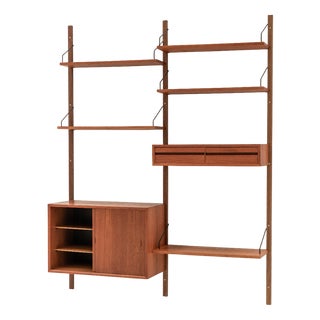 Two-Bay Wall Unit by P. Cadovius, 1960s For Sale