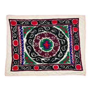 Hand-Embroidered Suzani Embroidery Wall Decor, 3'10'' X 4'2''