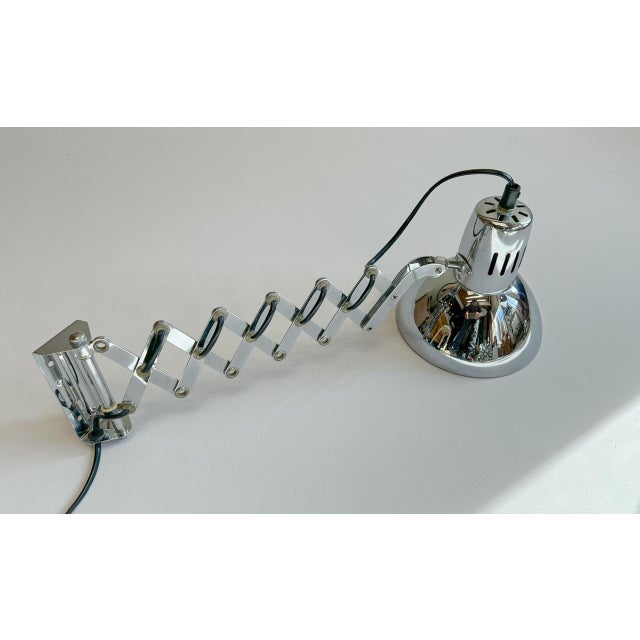 Bauhaus Metal Scissor Wall Lamp, 1970s For Sale - Image 4 of 10