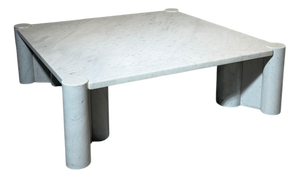 Jumbo Coffee Table in Carrara Marble by Gae Aulenti for Knoll