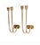 Mid-Century Modern Brass Wall Lamps with Long Stems, 1940s, Set of 2 For Sale - Image 3 of 3