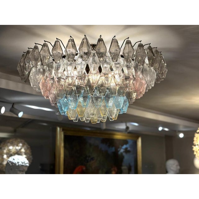 Large Poliedri Murano Glass Ceiling Light, 1990s For Sale - Image 17 of 18
