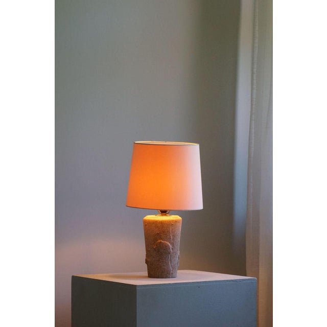 Vintage French Modern Table Lamp in Stone with Elephant Motifs, 1970s For Sale - Image 14 of 16