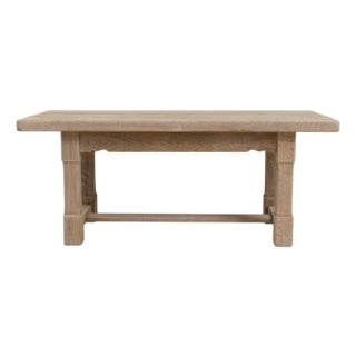 1970s French Oak Coffee Table For Sale