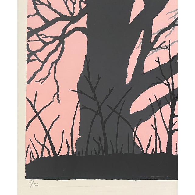 1992 screenprint on paper by North Carolina / Virginia artist Wanda Bowman. "Enchanted Twilight" pencil signed, dated,...