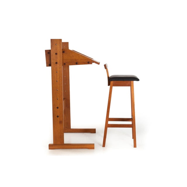 1960s Danish Modern Teak Mid-Century Standing Desk For Sale - Image 5 of 17