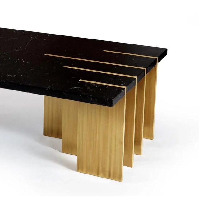 Pianist Nero Marquina Marble Coffee Table by Insidherland For Sale - Image 4 of 5