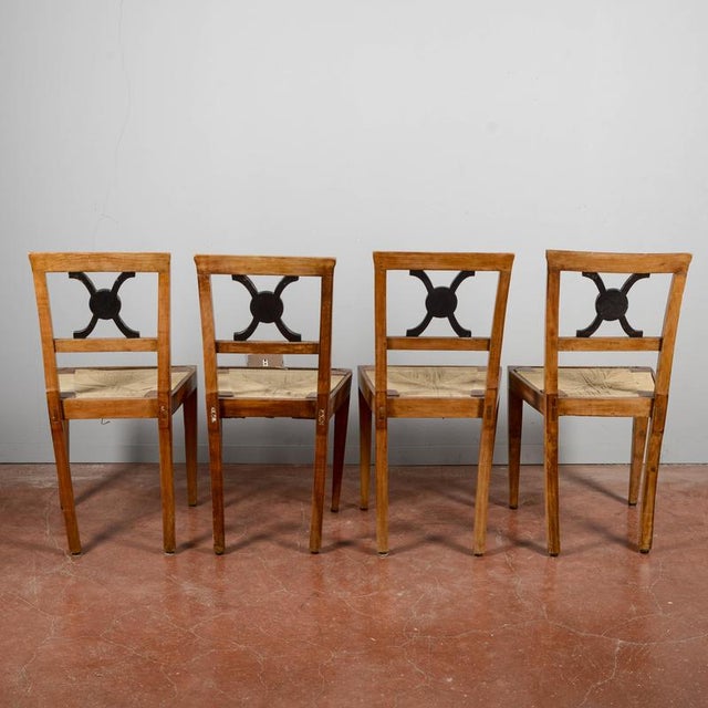 19th Century Wooden Chairs, Set of 4 For Sale - Image 4 of 18
