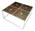 Brutalist Coffee Table in Metal and Copper with Steel Tops, 1980s For Sale