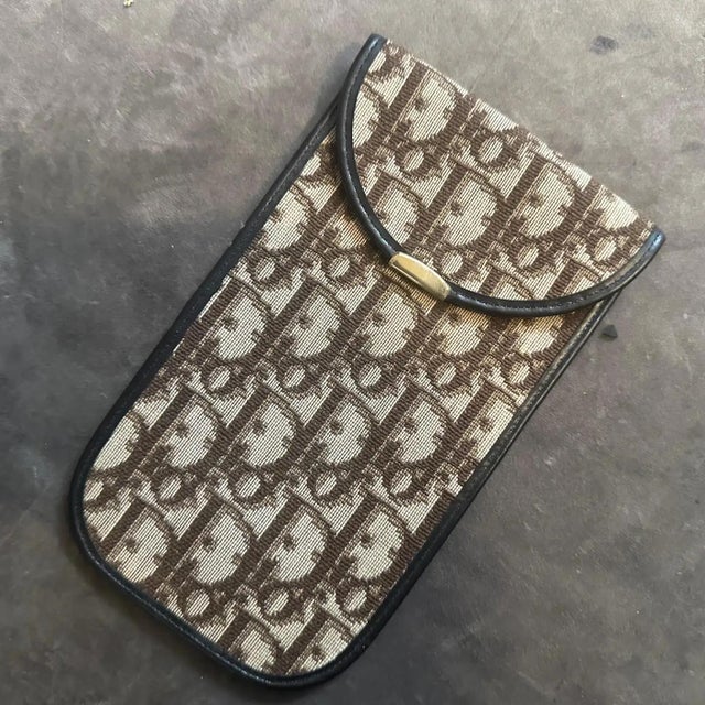 21st Century Leather and Logo Canvas Phone or Glasses Case by Christian Dior For Sale - Image 9 of 11