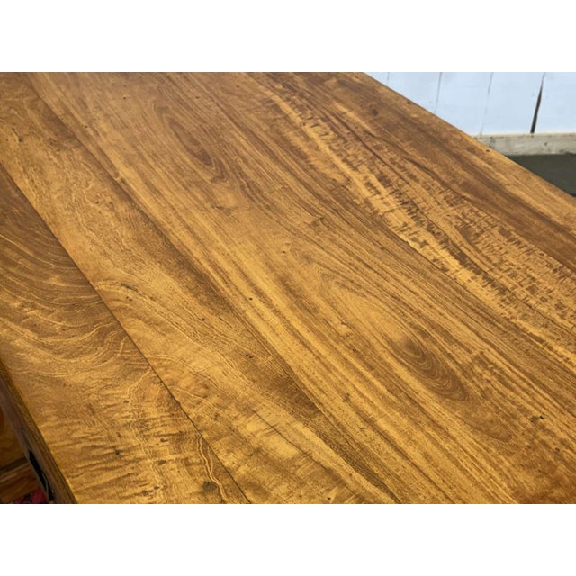 Indian Marine Flat-Top Desk in Mahogany, 1980s For Sale - Image 13 of 18