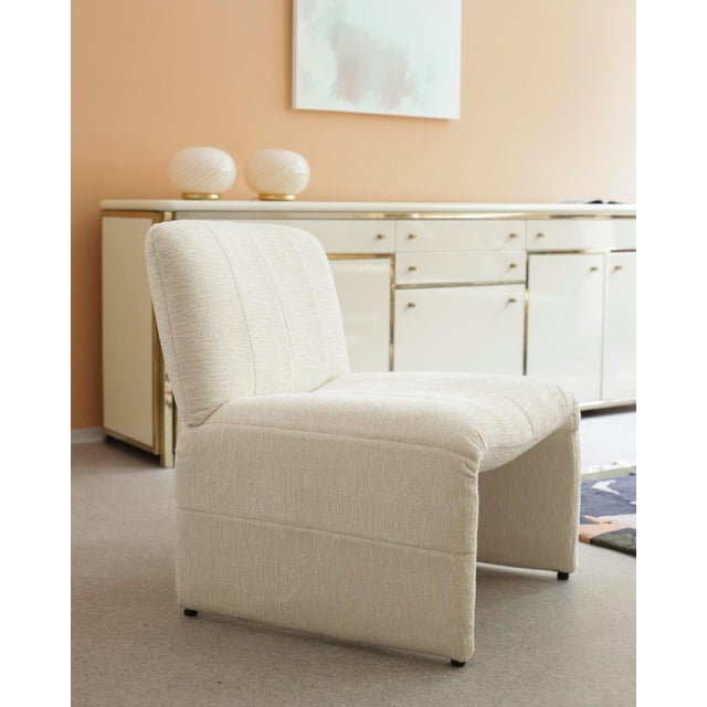 1970s Mid-Century Modern Lounge Chair in Fabric, 1970s For Sale - Image 5 of 8