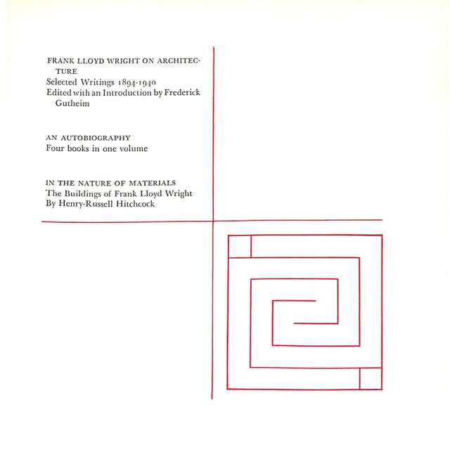 "In the Nature of Materials: The Buildings of Frank Lloyd Wright 1887-1941" 1942 Hitchcock, Henry-Russell For Sale - Image 12 of 12