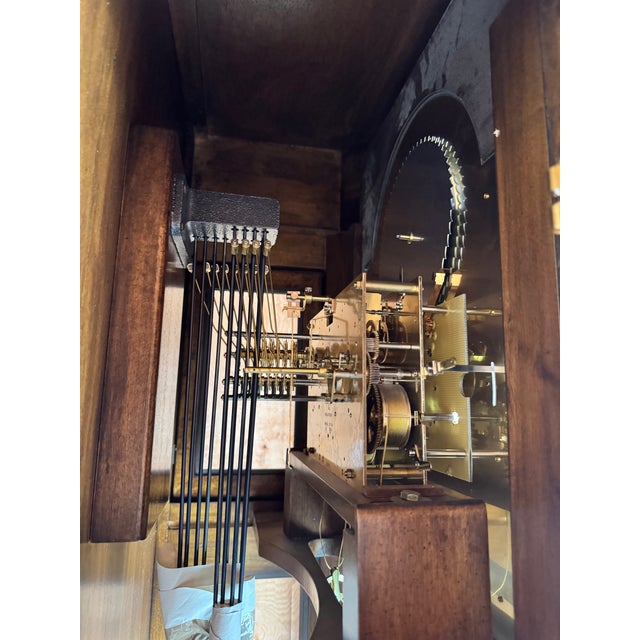 Sligh-Lowry Furniture Co. Sligh "Shelbourne" Grandfather Clock, 8 Ft Flagship Model, Triple Chime, Moon Dial, $8,000+ Retail For Sale - Image 4 of 10