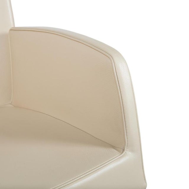 Animal Skin Times Chairs in Cream Leather from Wittmann, Set of 4 For Sale - Image 7 of 18