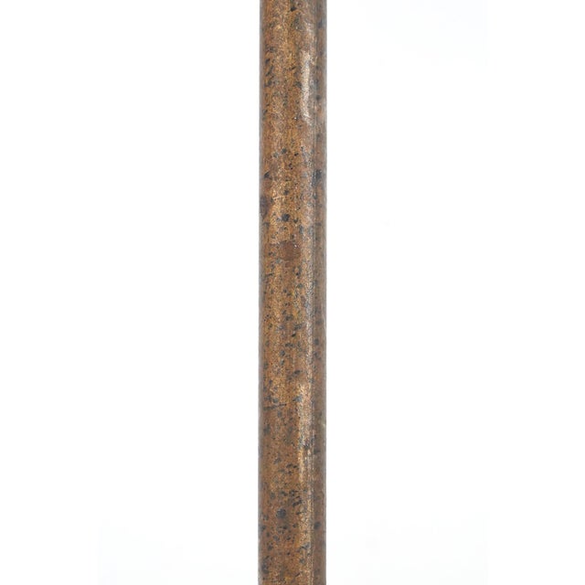 Mid 20th Century Restored Art Nouveau Brass Bridge Floor Lamp For Sale - Image 10 of 11