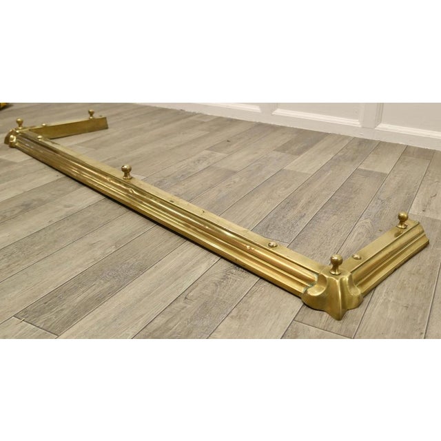 Large Victorian Brass Fender For Sale - Image 6 of 7