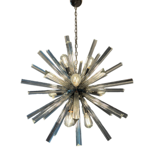 1970s Mid Century Modern Murano Venini Triedi Sputnik Chandelier