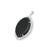 Art Nouveau Bochic 925 Silver Pendant With Marquise Cut Black Onyx Halo Sparkling Zircons For Sale - Image 3 of 10