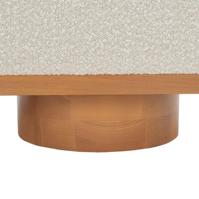 2020s Vianna Boucle Bench - Cream / Natural For Sale - Image 5 of 8