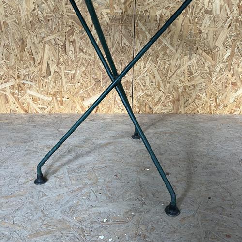 Small Vintage French Tripod Metal Dining Table, 1950s For Sale - Image 3 of 4