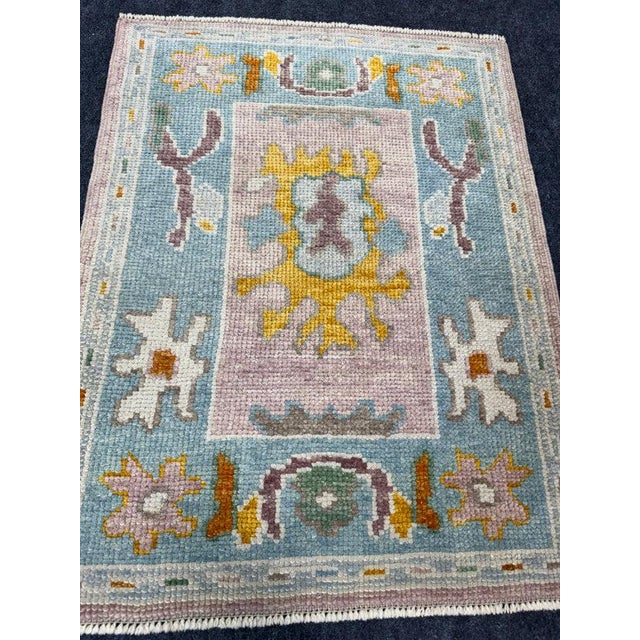 Turkish Oushak Rug 2'2" x 2'10" For Sale In Houston - Image 6 of 6