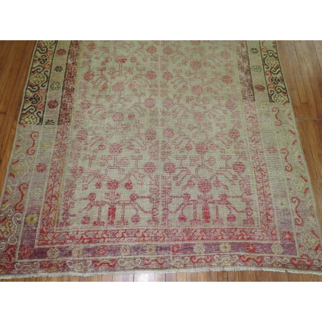 Antique Worn Khotan Rug - 6'4" x 13'2" For Sale - Image 18 of 18