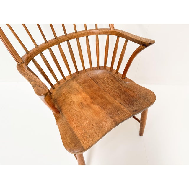 Wood Danish CH18A High Back Chair in Oak by Frits Henningsen for Carl Hansen & Son, 1960s For Sale - Image 7 of 14