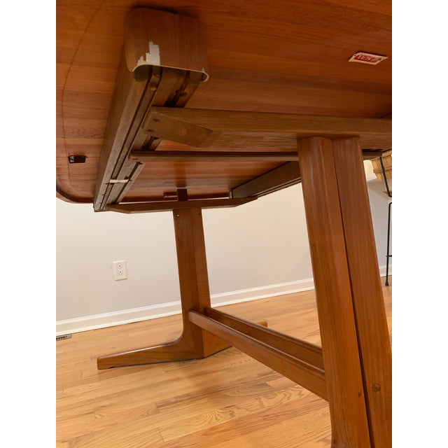 1960s Danish Modern D-Scan Teak Extendable Dining Table ...