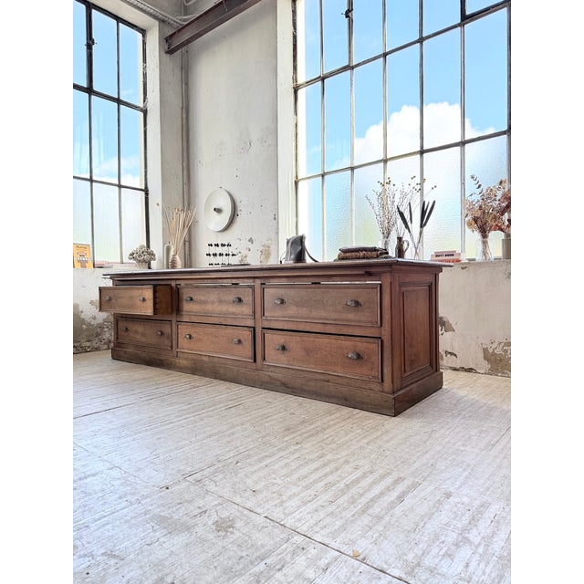 Oak Silk Counter, 1900s For Sale - Image 5 of 18