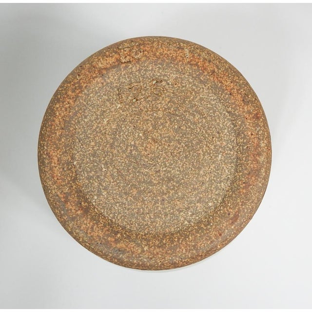 Beige Mid 20th Century Abstract Glaze Lidded Pottery Jar For Sale - Image 8 of 8