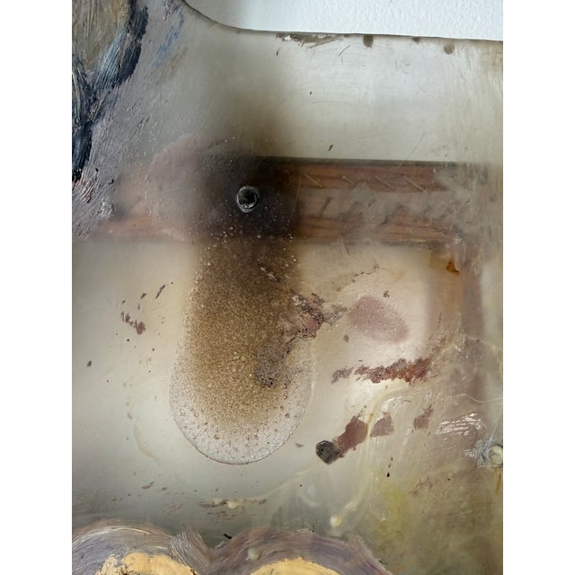 1990s Chris Mangiaracina “Giotto’s Tower” Encaustic & Oil on Lucite For Sale - Image 11 of 18