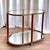 Mid-Century Oval Brass Maroon Bar Cart with Smoked Glass and Mirror, 1970s For Sale - Image 4 of 14