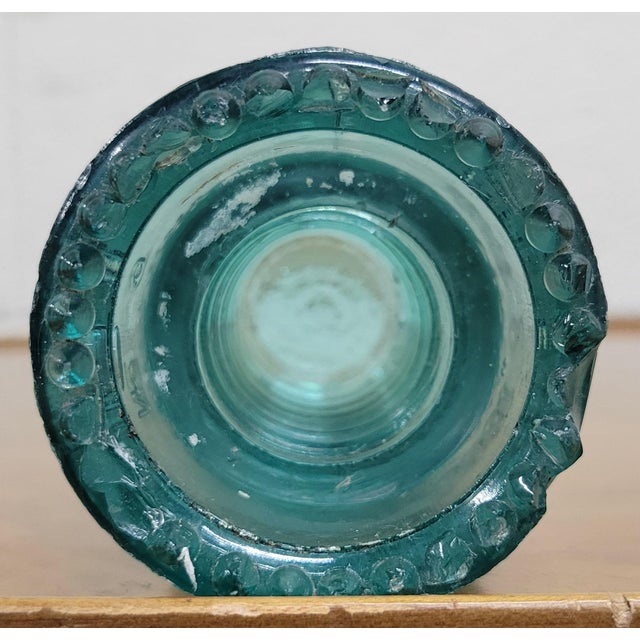 Vintage Hemingray No. 9 Aqua Glass Insulator For Sale - Image 10 of 10