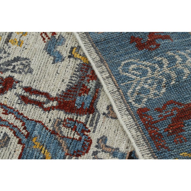 Textile Rug & Kilim’s Modern Caucasian Rug With Colorful Horse and Rider Pictorials For Sale - Image 7 of 7