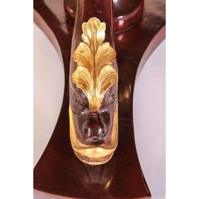 Wood Italian Mahogany and Parcel-Gilt Centre Table For Sale - Image 7 of 10