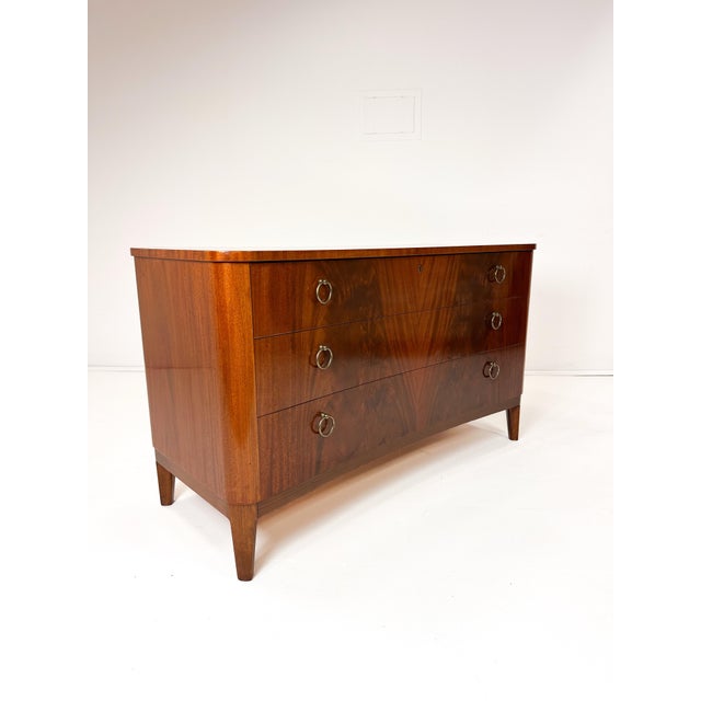 Mid-Century Modern 1940's Swedish Dresser by Ab Seffle Möbelfabrik For Sale - Image 3 of 12