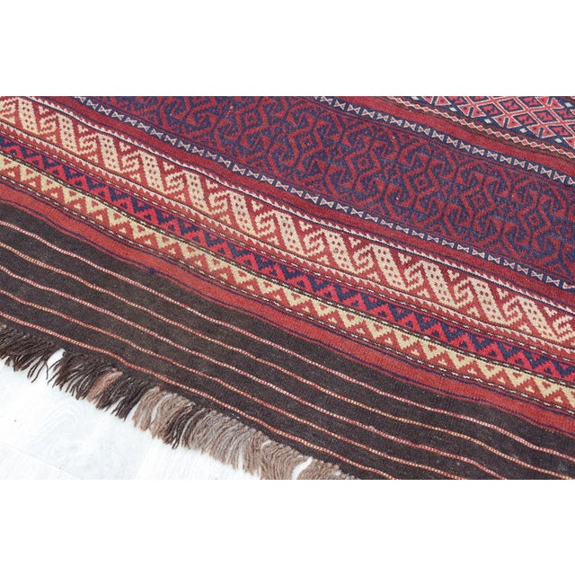 Vintage Handwoven Sofreh Kilim, 1920s For Sale - Image 10 of 14