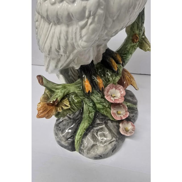 Vintage White Porcelain Owl by Ronzan From Italy ,Signed. For Sale - Image 4 of 12
