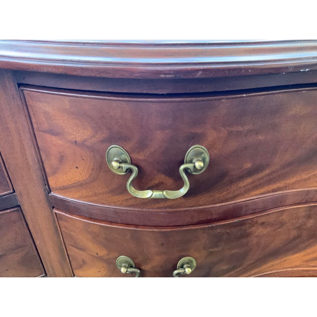 Late 20th Century Late 20th Century Serpentine Front Chippendale Style Chest For Sale - Image 5 of 14