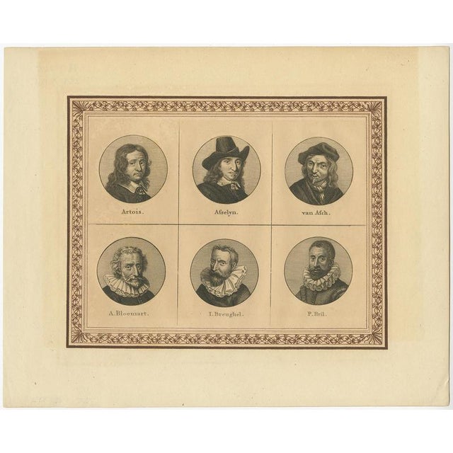 Dutch Masters Rubens, Rembrandt, Brueghel, Rubens Portrait, 1880, Engravings For Sale - Image 4 of 9